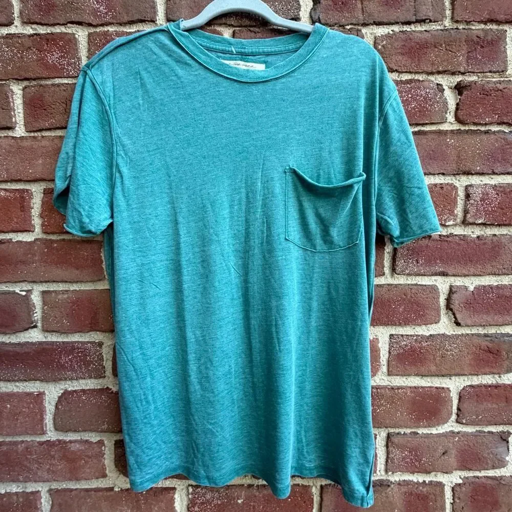 Free People X We The Free Vella Pocket Oversized Tee cypress green XL NEW